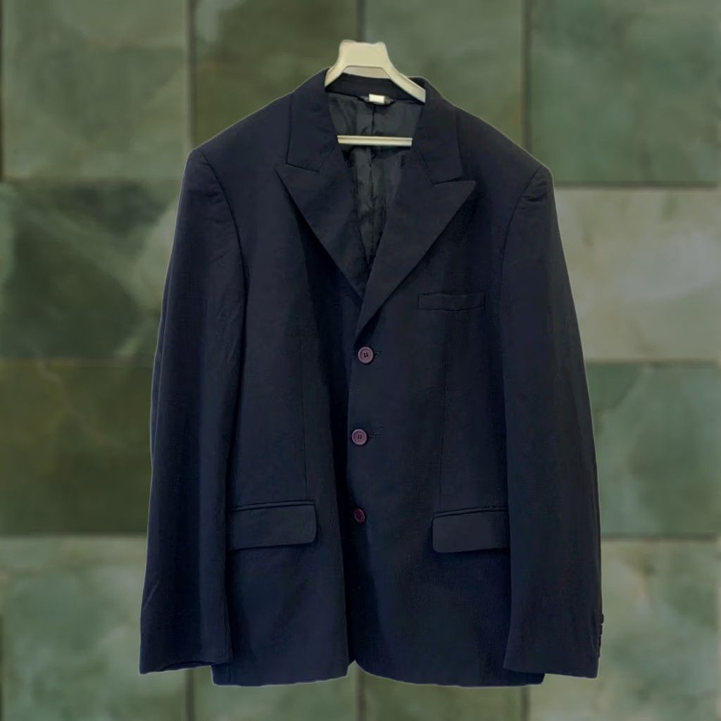Versace VINTAGE Versace Blazer / Suit Jacket Men’s 42L Black Gianni Versace Couture Made in Italy 2 Piece 3-Button Tailored Blazer Size 42R - 1 Thumbnail