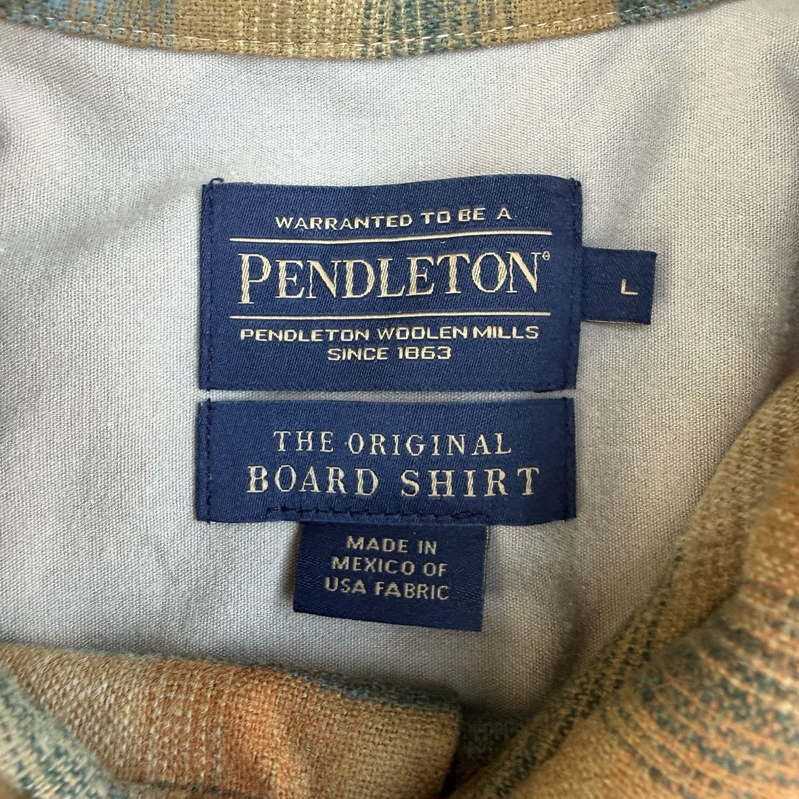Pendleton Pendleton Original Plaid Wool Board Shirt Sz L Loop Collar Size US L / EU 52-54 / 3 - 4 Thumbnail