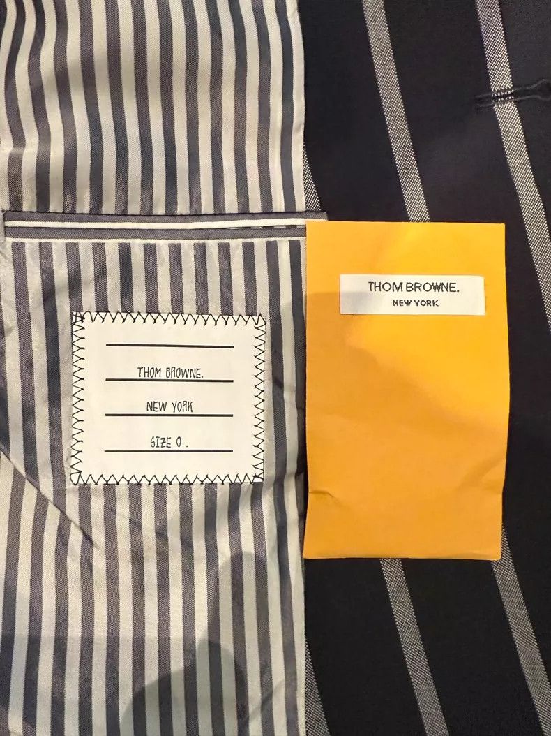 Thom Browne Thom Browne size0 Dark blue striped suit Size 38L - 4 Thumbnail