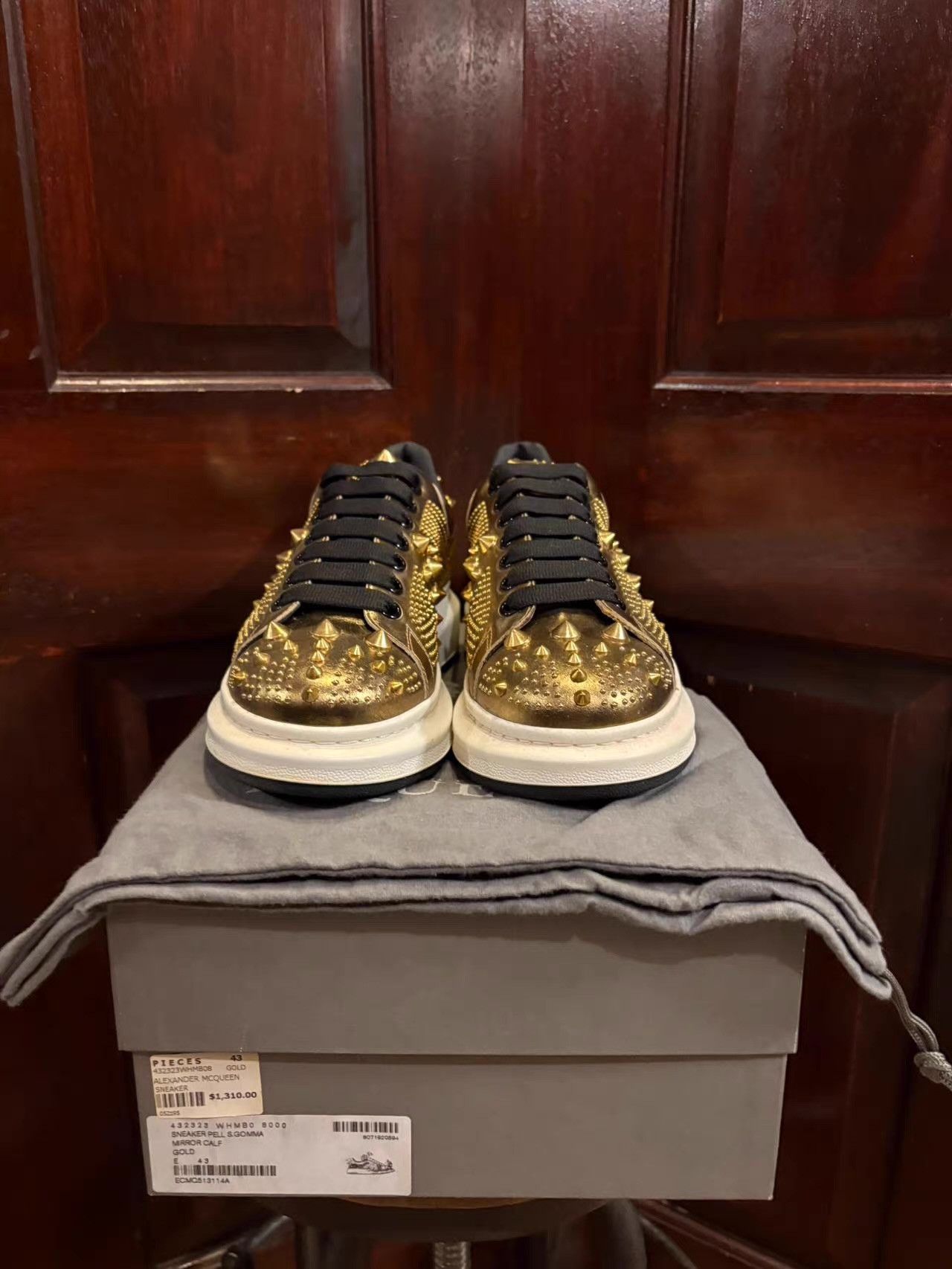 Alexander McQueen Alexander McQueen 16FW Studded Platform Sneakers Ｑ25 Size US 7 / EU 40 - 1 Thumbnail