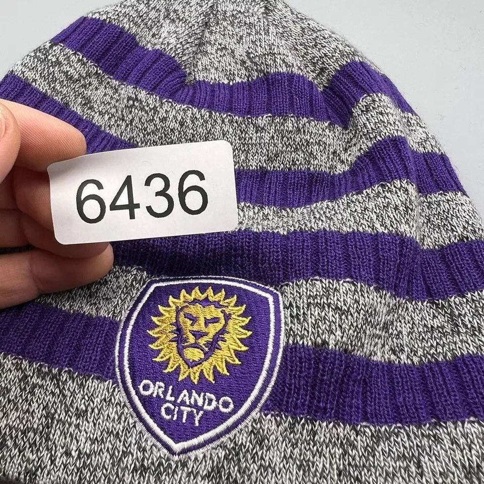 Adidas Orlando City Hat Men Gray Adidas MLS Beanie Cap New Adult Size ONE SIZE - 5 Thumbnail