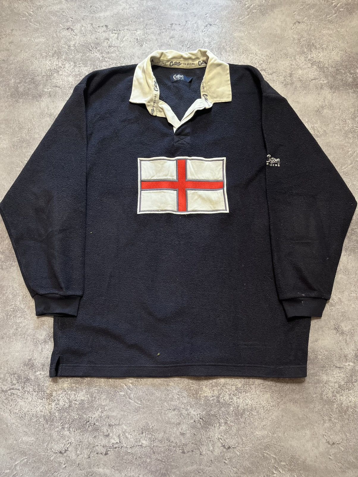 Cotton Traders Vintage England rugby fleece long sleeve shirt Size US L / EU 52-54 / 3 - 1 Thumbnail