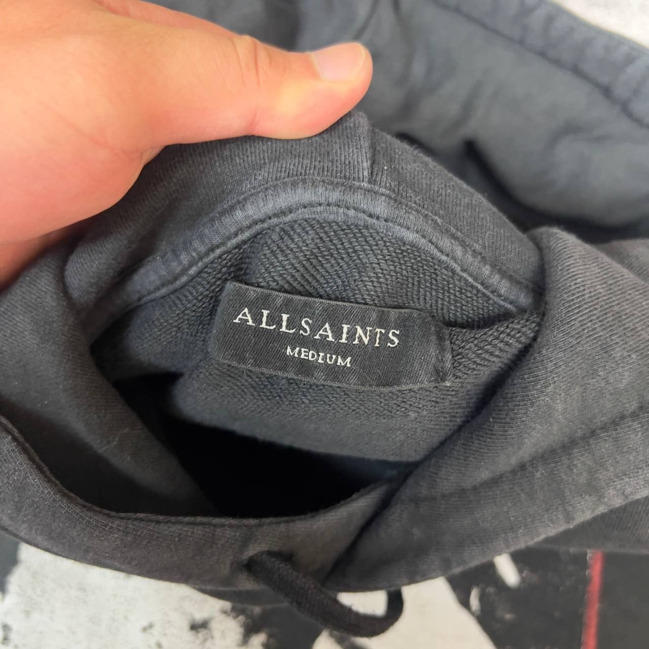 Allsaints New Guards Hoodie Men's Size M Black Long Sleeve`