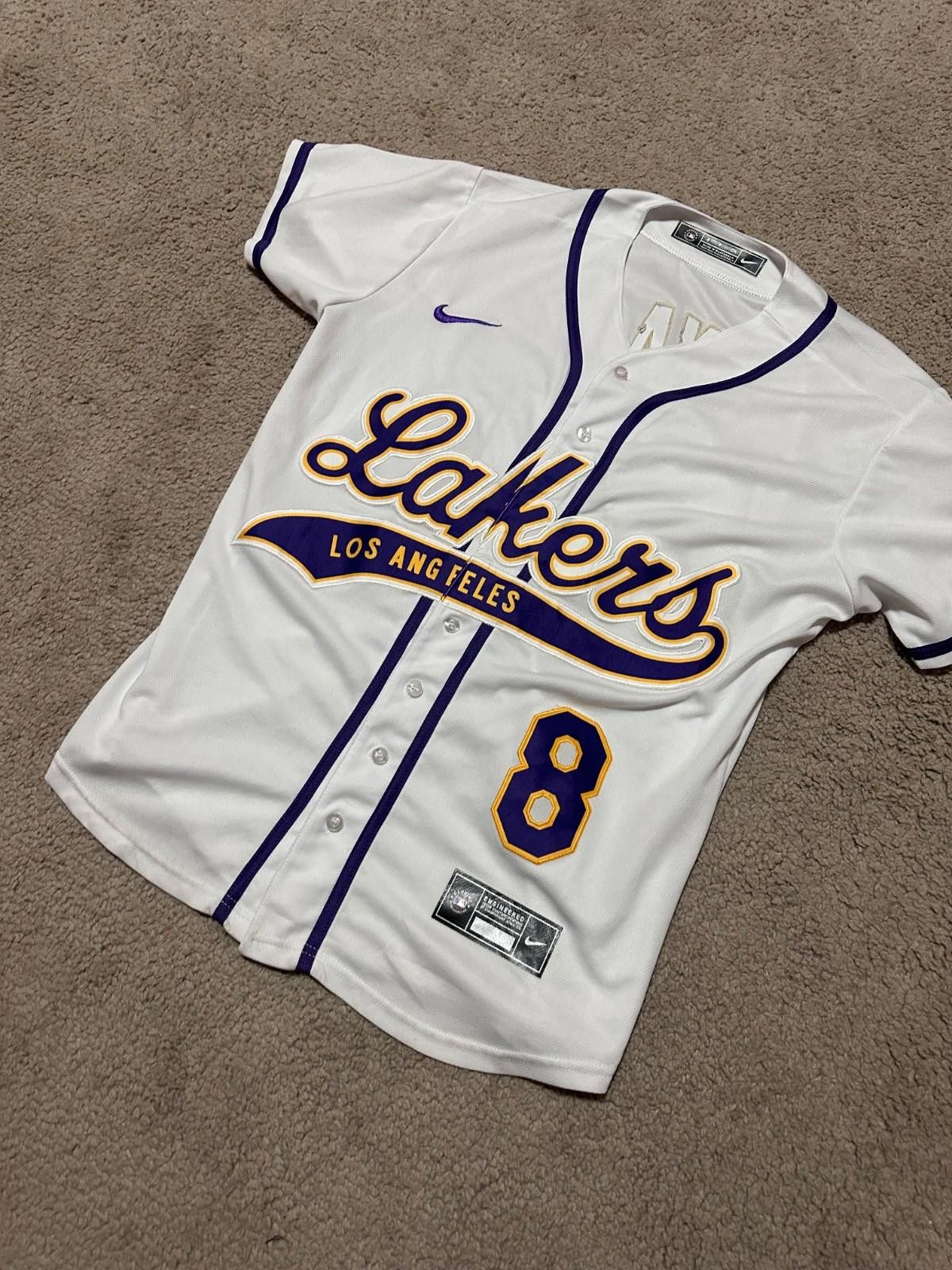 Nike Kobe Bryant Nike Los Angeles Lakers NBA Baseball Jersey Size ONE SIZE - 2 Thumbnail