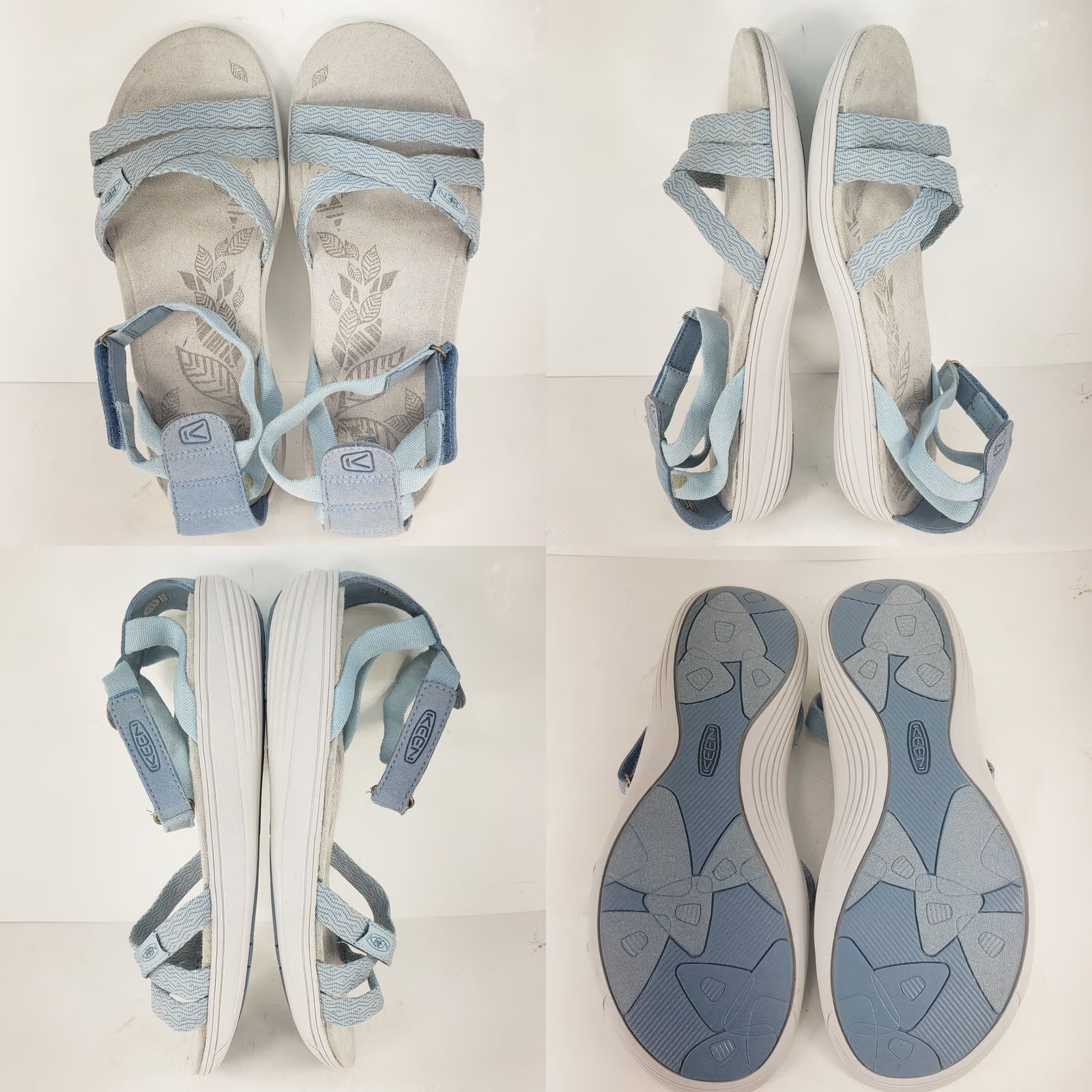 KEEN KEEN Women's Sandals Cute Strappy 9 Blue Gray Summer EUC!! Size US 9 / IT 39 - 8 Thumbnail