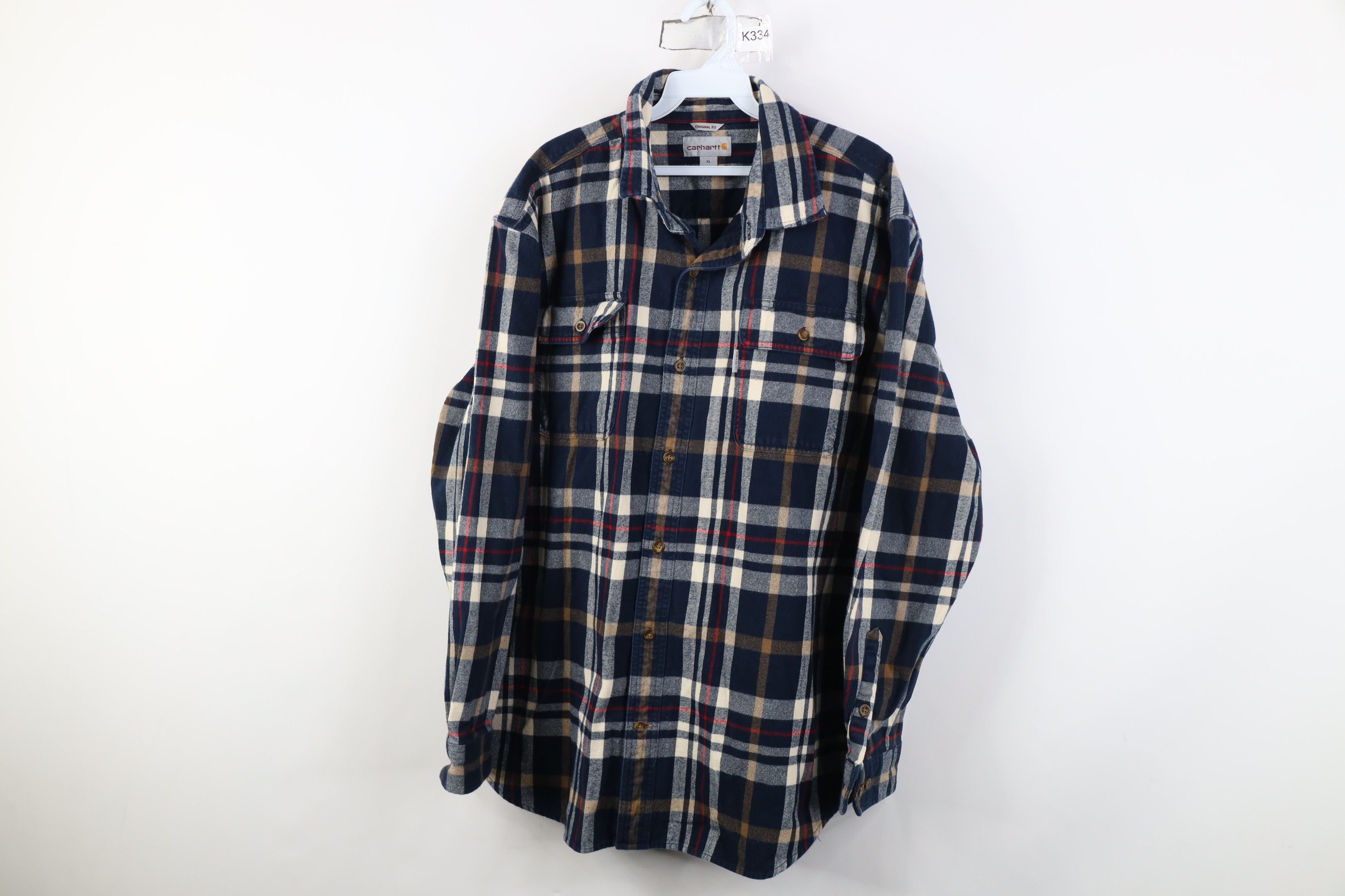 Carhartt Vintage Y2K Carhartt Flannel Collared Button Shirt Size US XL / EU 56 / 4 - 1 Thumbnail