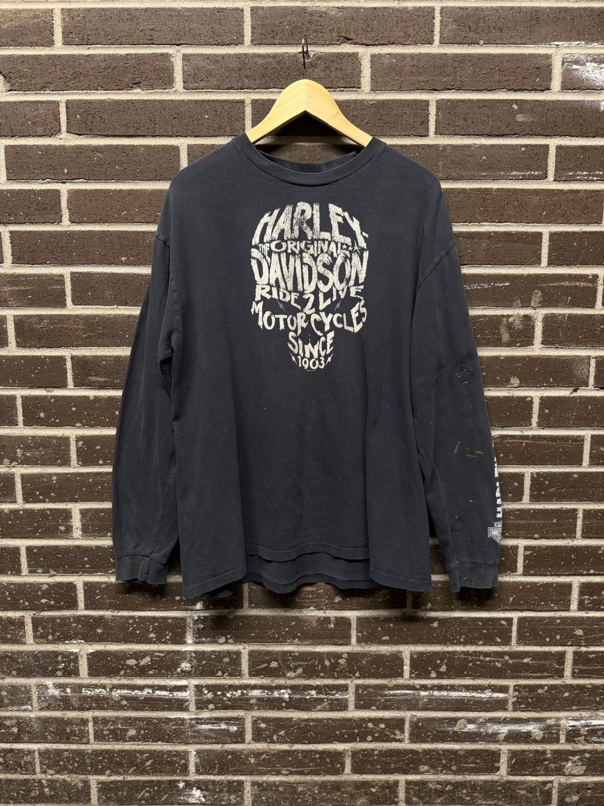 Vintage Thrashed (2014) Harley Tee Size US L / EU 52-54 / 3 - 1 Thumbnail
