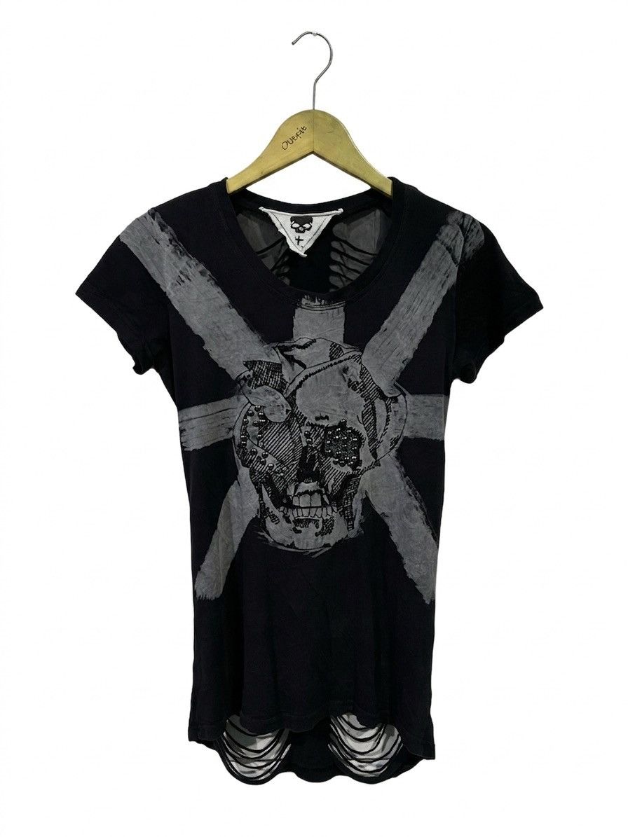 Japanese Brand Grunge goth vkei style skull tshirt Size S / US 4 / IT 40 - 1 Thumbnail