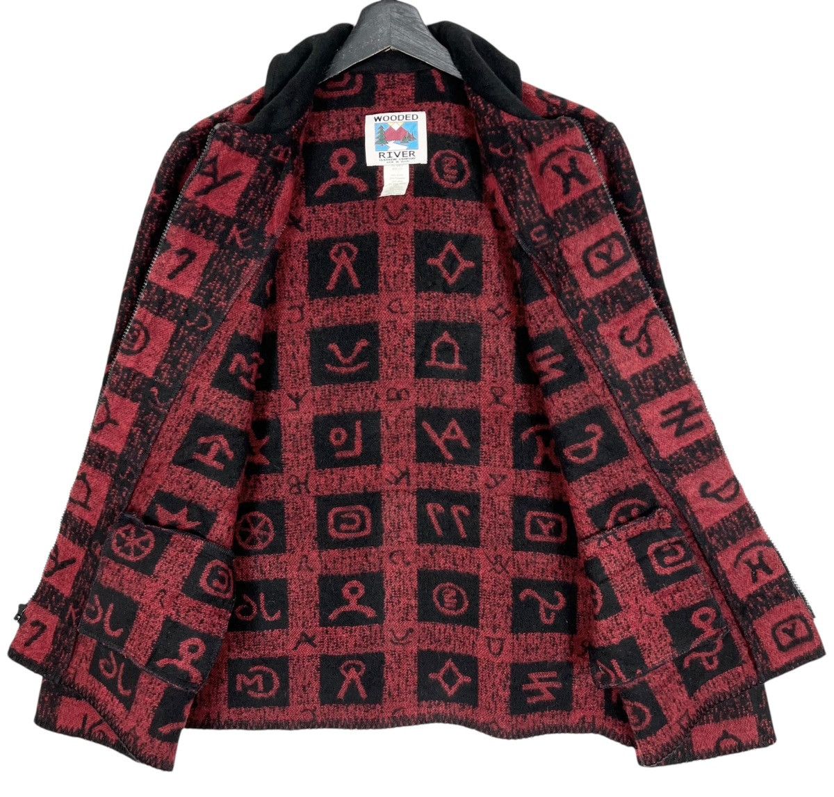 Vintage Vintage Wooded River Full Print Women Wool Jacket Size L / US 10 / IT 46 - 7 Thumbnail