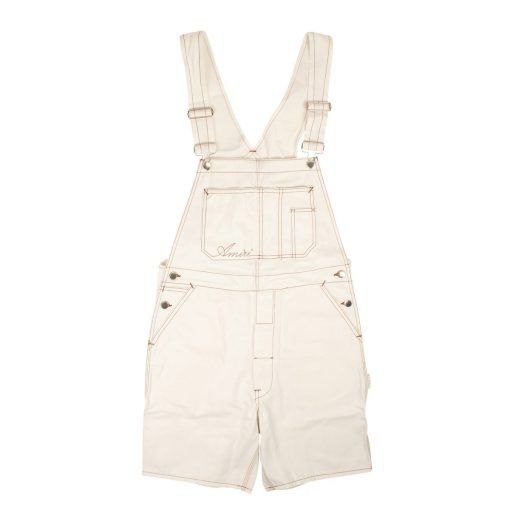 Amiri o1gr1nt1024 Bermuda Overalls & Topstitch Jumpsuit in White Size US 36 / EU 52 - 1 Thumbnail
