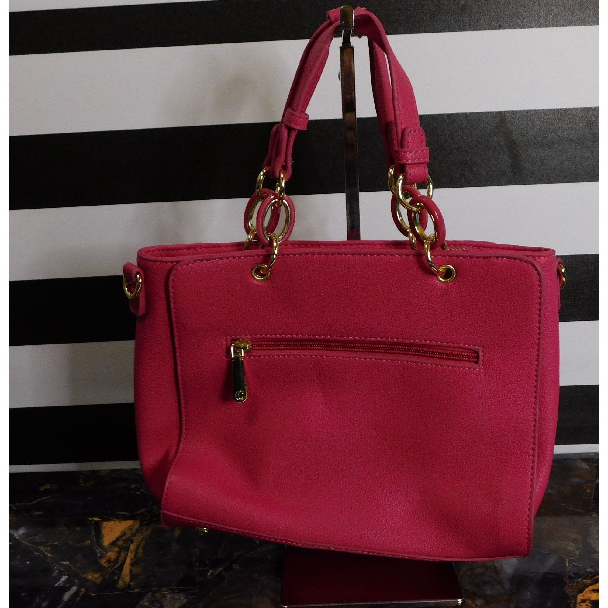 Other Charming Charlie Pink Handbag With Gold Tone Accents Size ONE SIZE - 5 Thumbnail