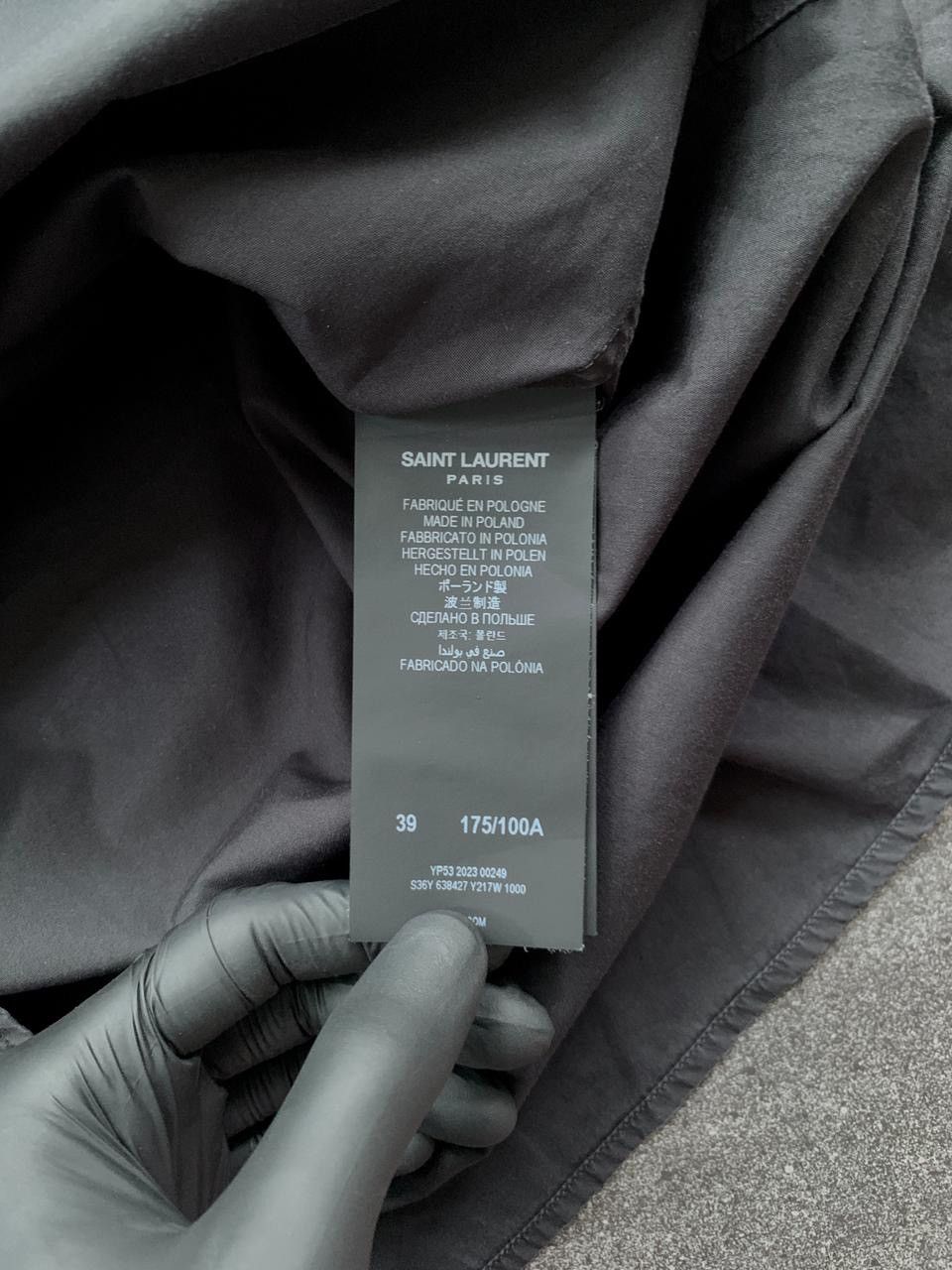 Saint Laurent Paris FREE TAX! Black Formal Shirt Size US M / EU 48-50 / 2 - 6 Thumbnail