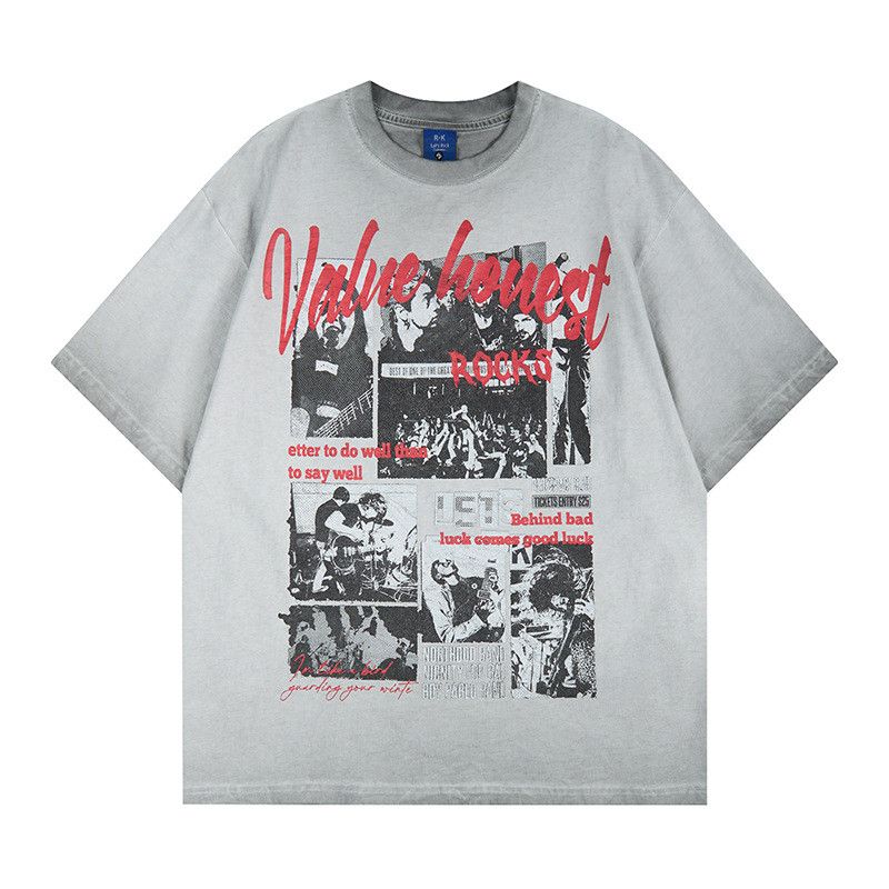 Japanese Brand Vintage washed distressed rock band print washed T-shirt Size US M / EU 48-50 / 2 - 1 Thumbnail