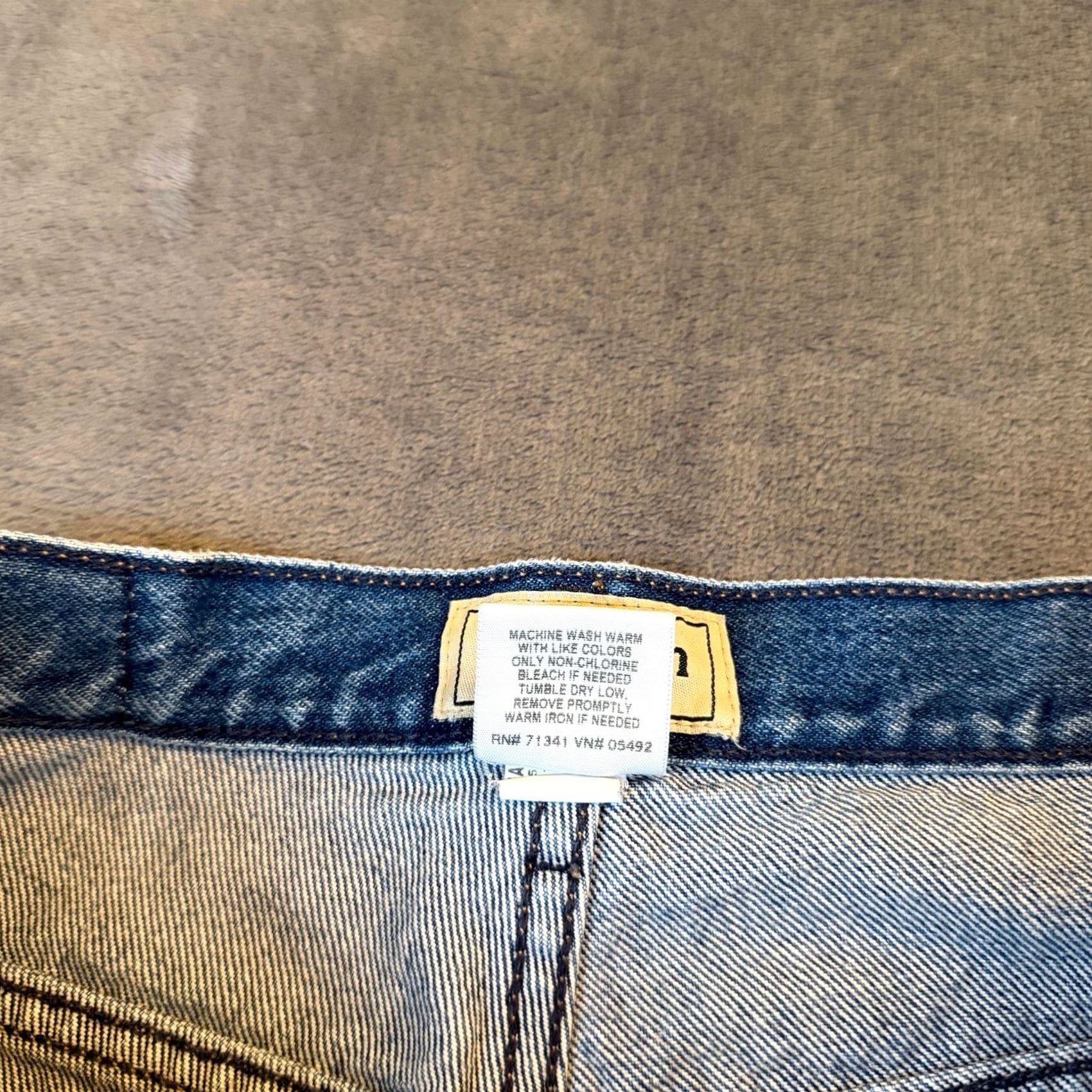 Vintage LL Bean Jeans Womens 12 Petite High Rise Straight Leg Blue 30x27.5" Classic Fit Denim 5-Pocket Button Zip Easy Care Modern N/A Size 34" / US 12 / IT 48 - 5 Thumbnail