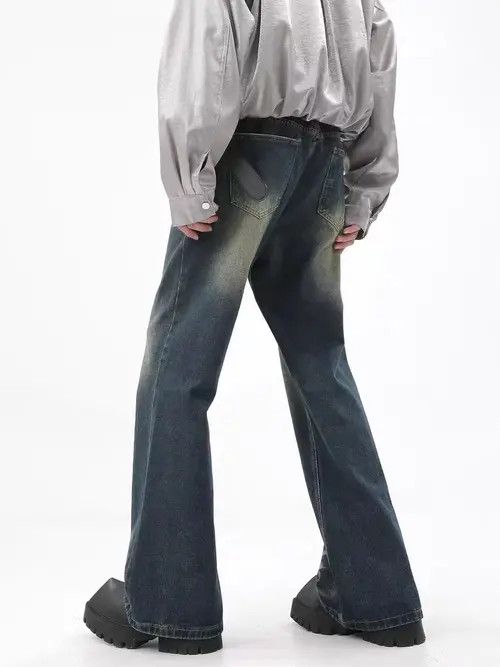 Japanese Brand × Jean Retro distressed washed deconstructed micro-flare jeans Size US 32 / EU 48 - 2 Thumbnail