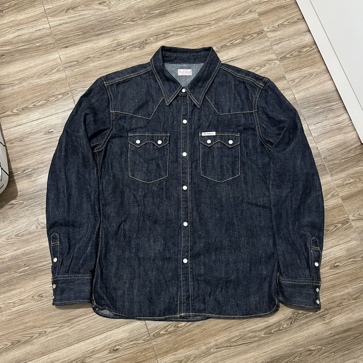 The Flat Head The Flat Head 10oz. Selvedge Indigo Western Button Down Size US M / EU 48-50 / 2 - 2 Thumbnail