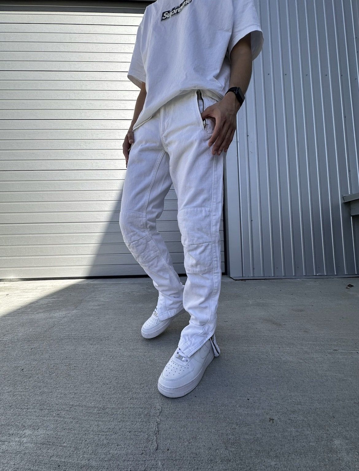 H&M × Isabel Marant H&M x Isabel Marant biker white jeans Size US 32 / EU 48 - 3 Thumbnail