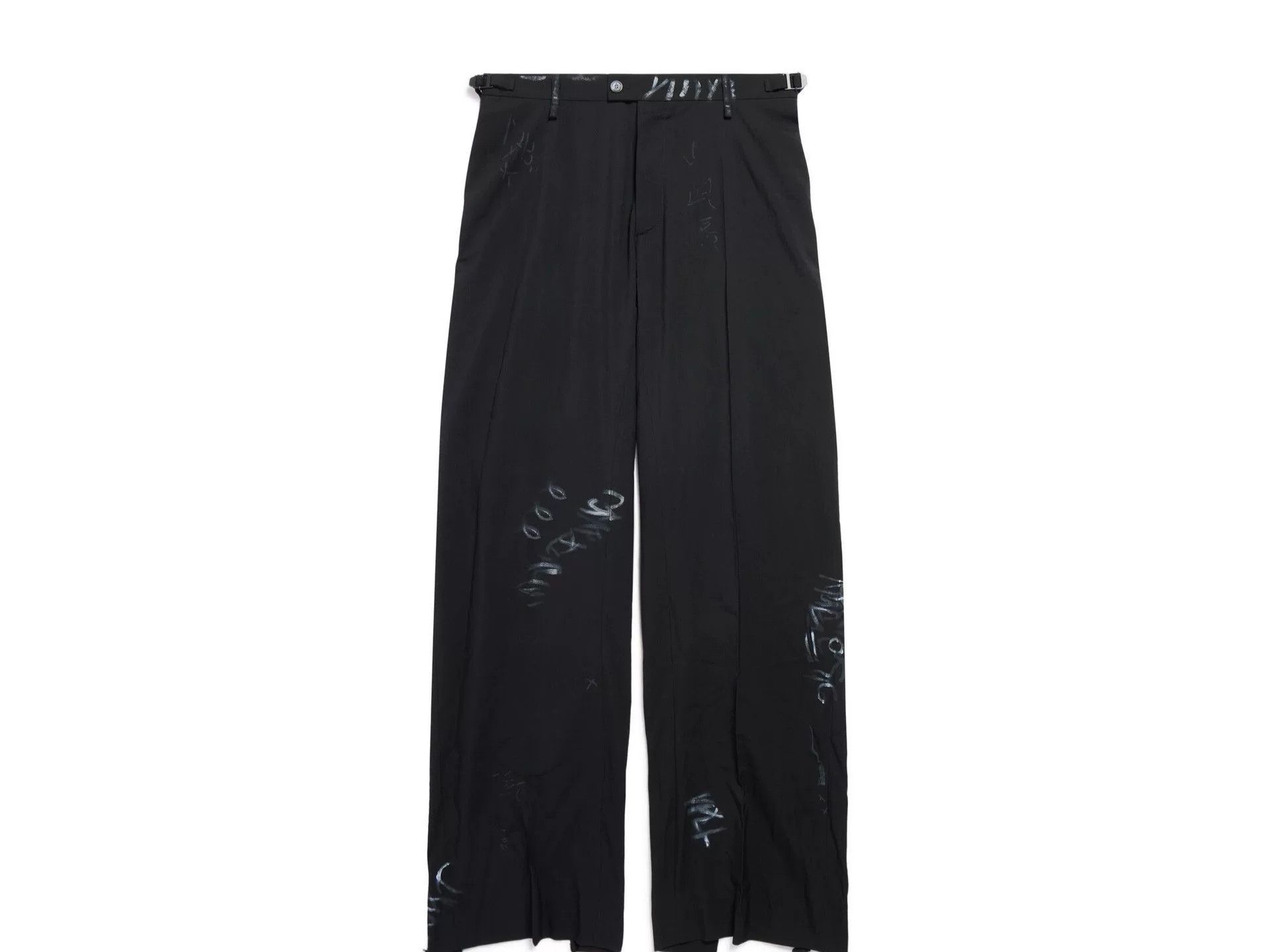 Balenciaga balenciaga black graffiti baggy trousers Size US 26 / EU 42 - 1 Thumbnail