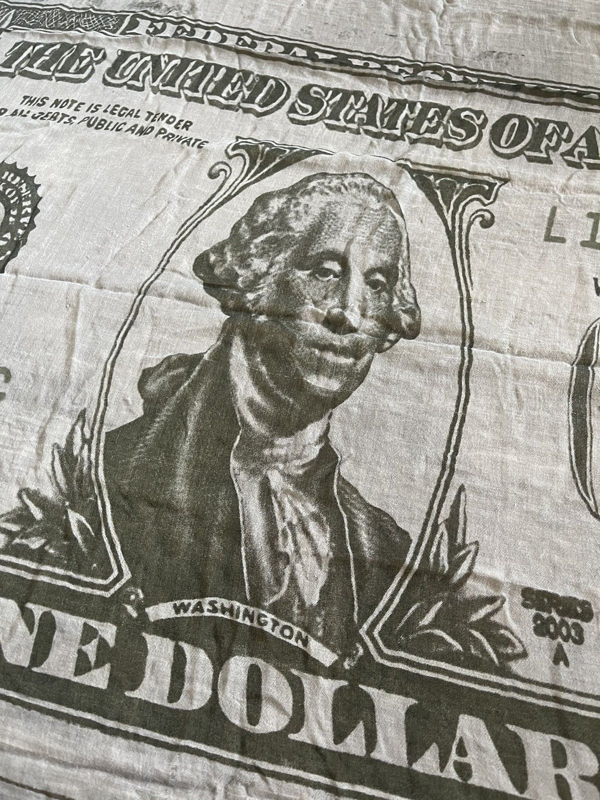 Other George Washington Money Dollar Pattern Huge Scarf Size ONE SIZE - 3 Thumbnail