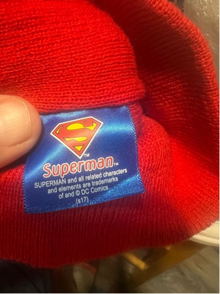 Other Unisex Superman Beanie Hat One Size Red Size ONE SIZE - 5 Thumbnail