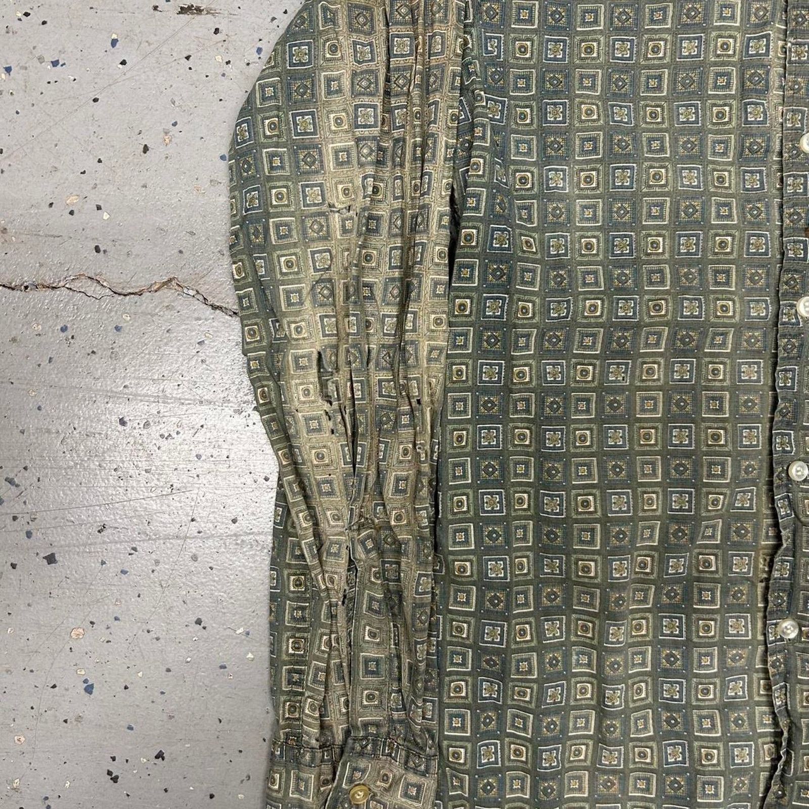 Other 50s/60s Green and cream pennys vintage button-up shirt Size US S / EU 44-46 / 1 - 2 Thumbnail