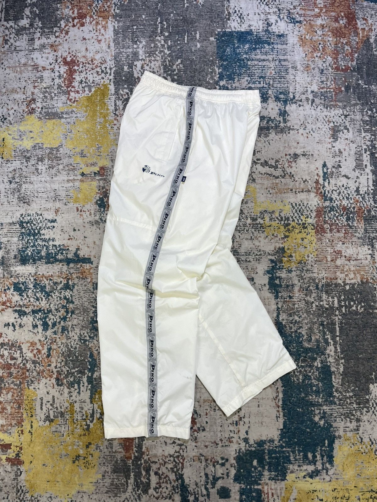 Japanese Brand Vtg Piko Off White Side Tape Trackpants Size US 28 / EU 44 - 1 Thumbnail