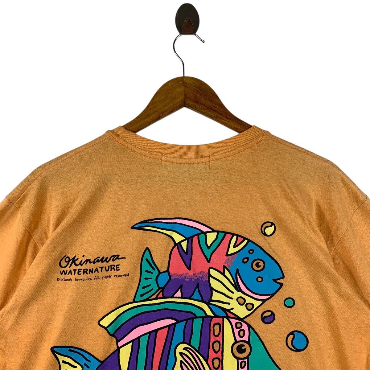Vintage Vintage 90s OKINAWA waternature surf gear multicolour tee Size US M / EU 48-50 / 2 - 10 Thumbnail