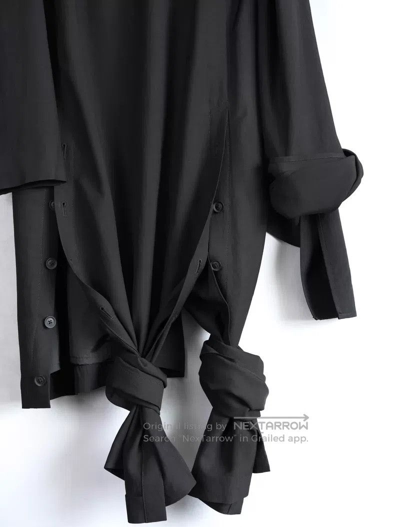 Yohji Yamamoto Yohji Yamamoto 24SS asymmetrical coat with rope knot detai Size US S / EU 44-46 / 1 - 8 Thumbnail