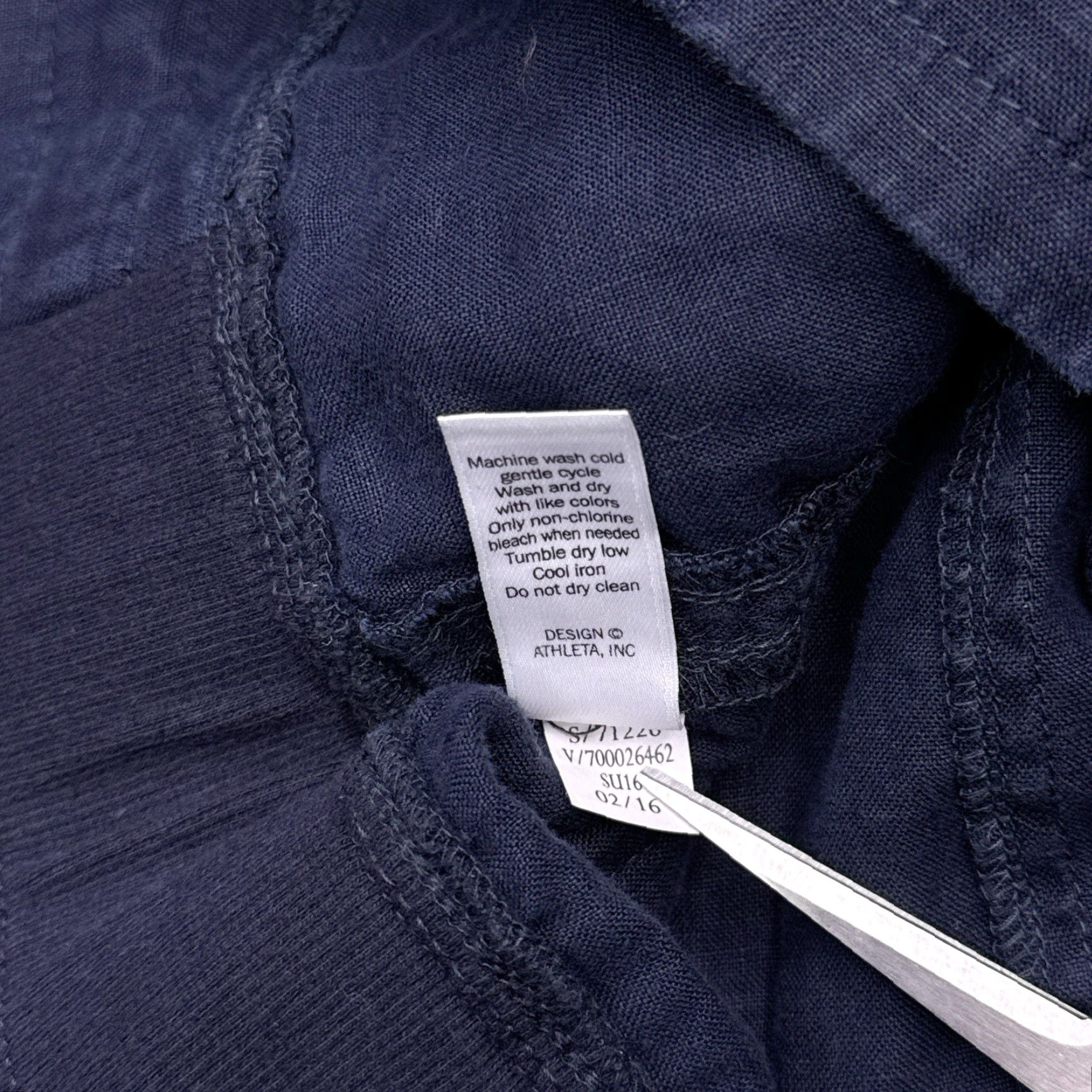 Athleta Athleta Skirt Womens 6 Mini Linen Blue Drawstring Size 28" / US 6 / IT 42 - 5 Thumbnail