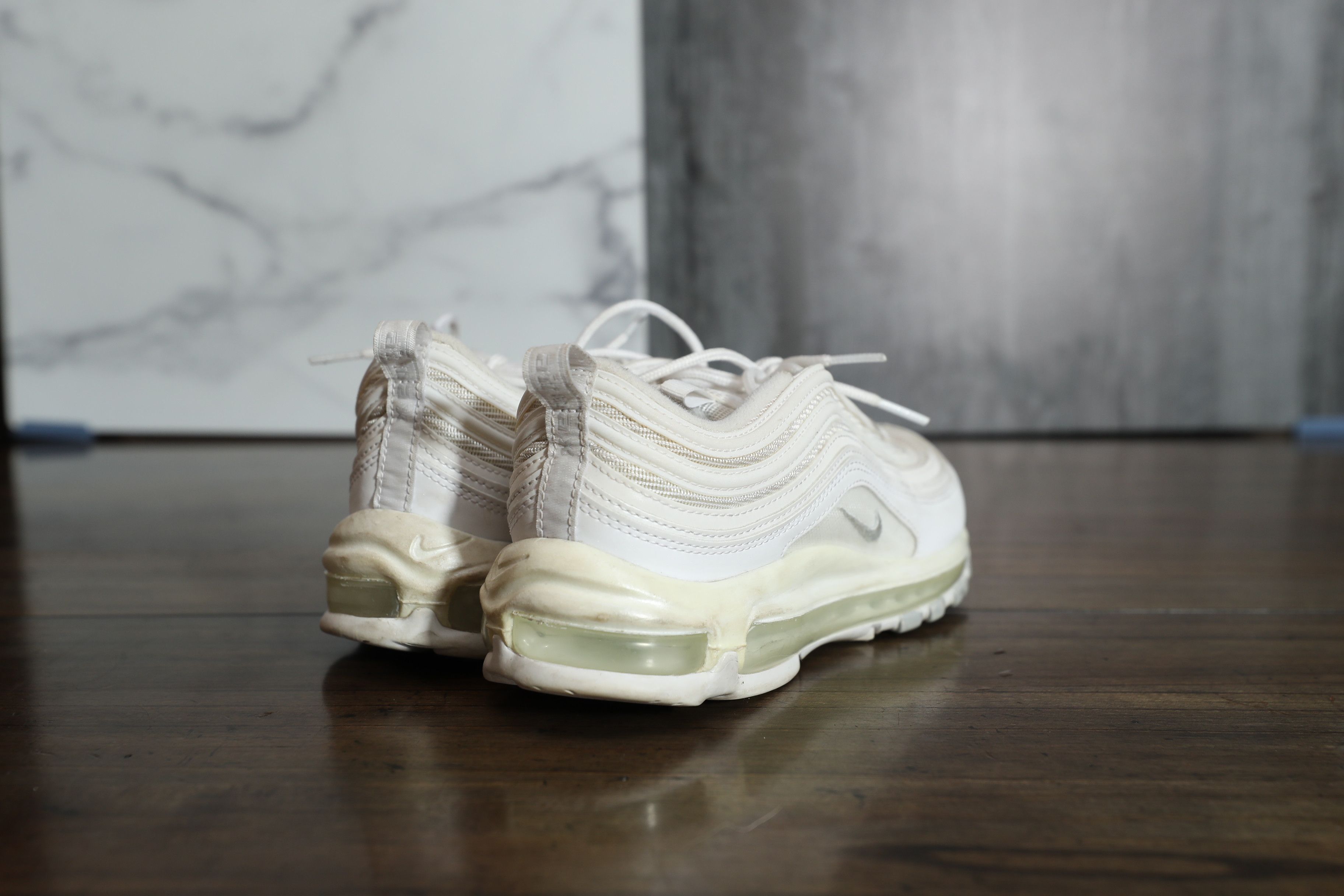 Nike Nike Air Max 97 White Pure Platinum (9.5) Size US 9.5 / IT 39.5 - 3 Thumbnail