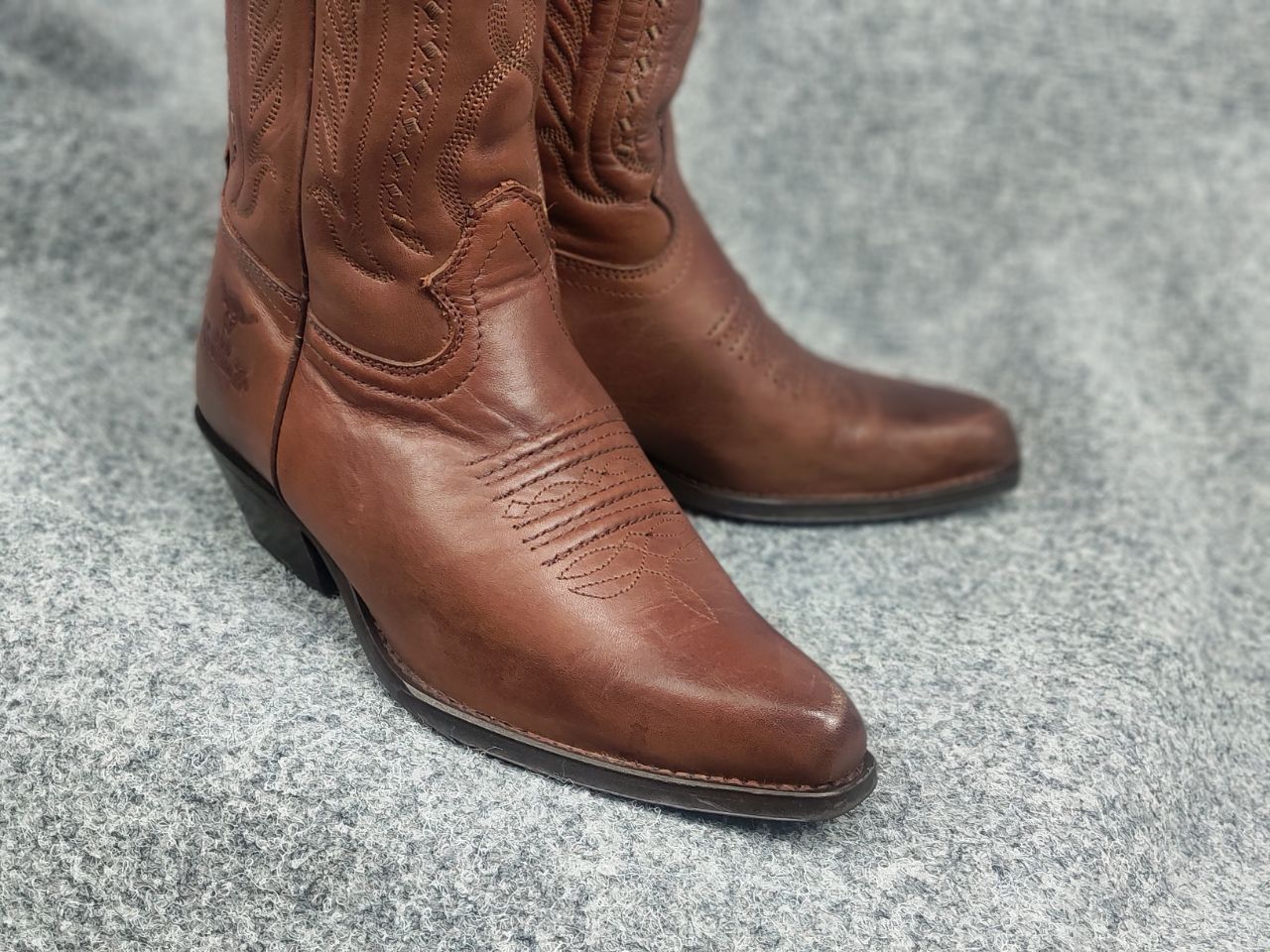 Sancho Boots Vintage 90's Joe Sanchez embroidered Western Cowboy Boots Size US 7 / IT 37 - 16 Thumbnail