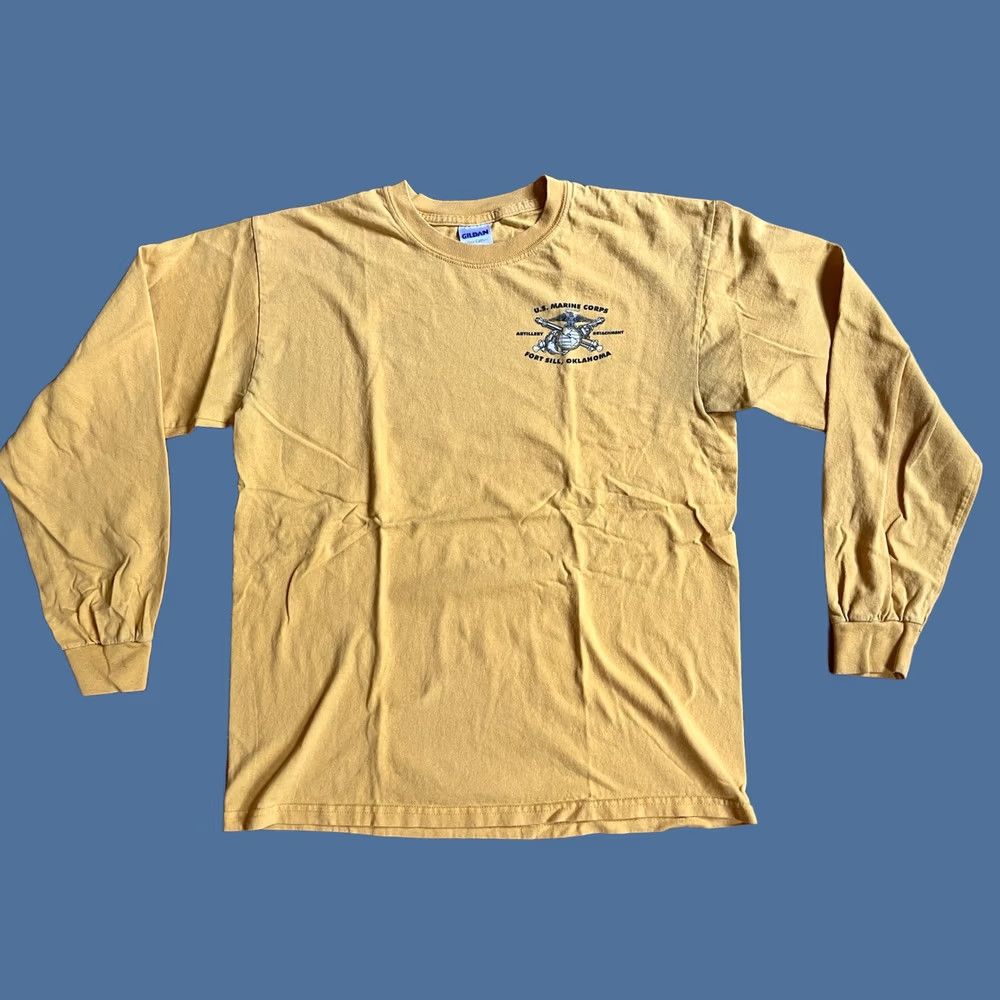 Gildan US Marine Corps Fort Sill Devil Dog Run Long Sleeve Shirt Men’s M Yellow Size US M / EU 48-50 / 2 - 1 Thumbnail