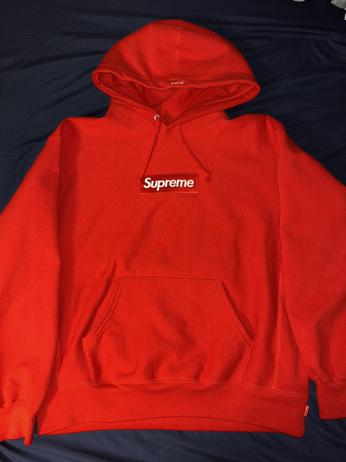 Supreme Supreme red hoodie size M FW23 worn once Grailed