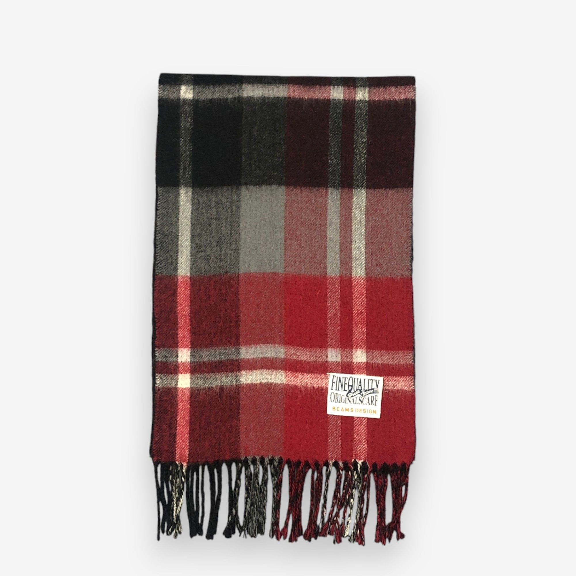 Japanese Brand Vintage Beams Scarf Muffler Wool Plaid Winter Scarves Size ONE SIZE - 2 Thumbnail