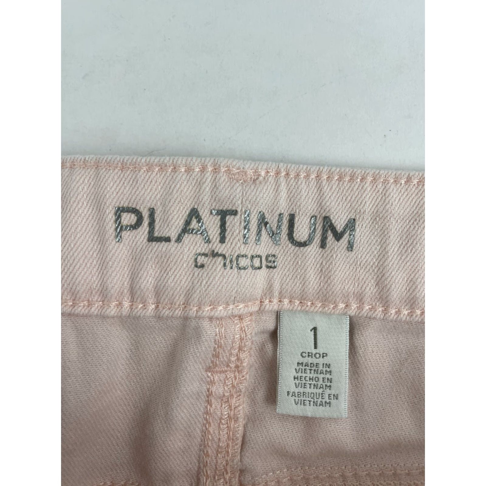 Vintage Chico's Platinum Jeans Women's Size 1 Denim Pants Light Wash High Rise Pockets Size 25" / US 0 / IT 36 - 8 Thumbnail