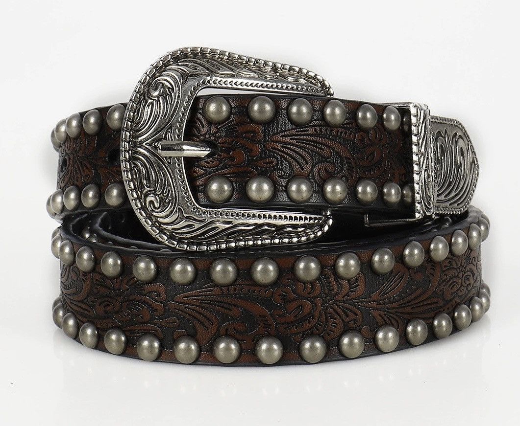 Japanese Brand × Vintage Outdoor retro punk design western rivet studded bet Size ONE SIZE - 4 Thumbnail