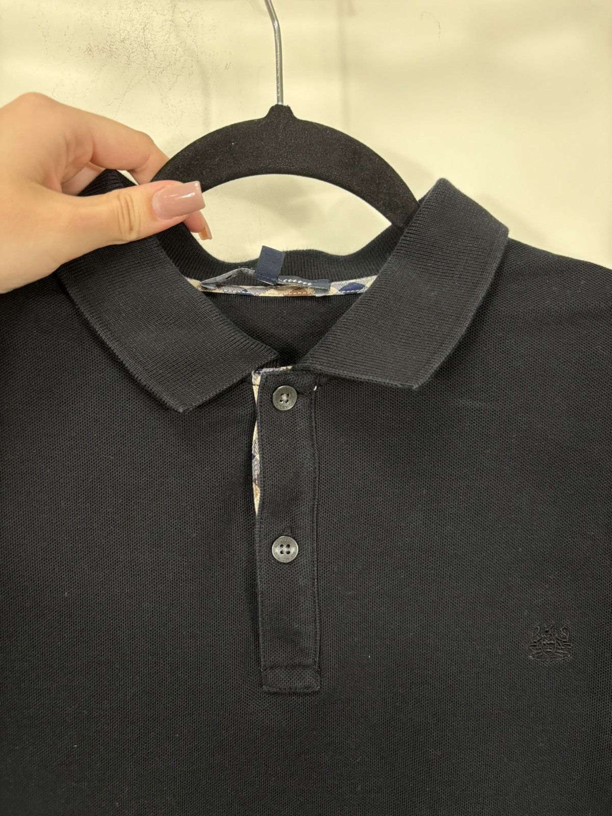 Aquascutum Vintage Aquascutum Classic Black Long Sleeve Polo Shirt Size US M / EU 48-50 / 2 - 3 Thumbnail