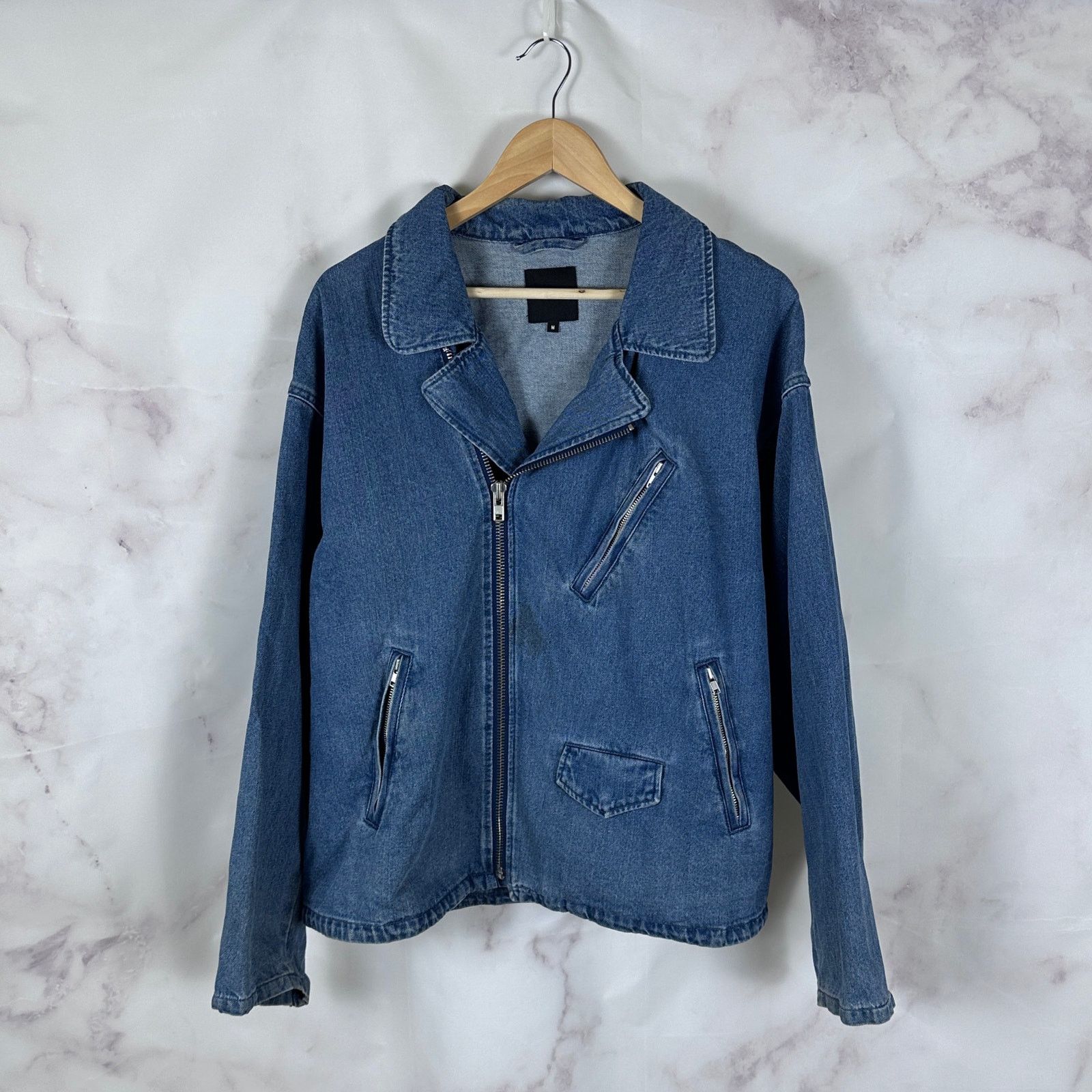 Beams Japan Light Wash Moto Denim Jacket Size US M / EU 48-50 / 2 - 2 Thumbnail