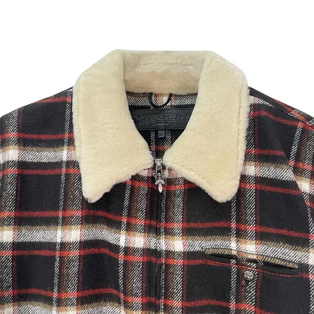 Chrome Hearts Chrome Hearts Flannel Fur Collar Zip Up Jacket Size US XL / EU 56 / 4 - 3 Thumbnail
