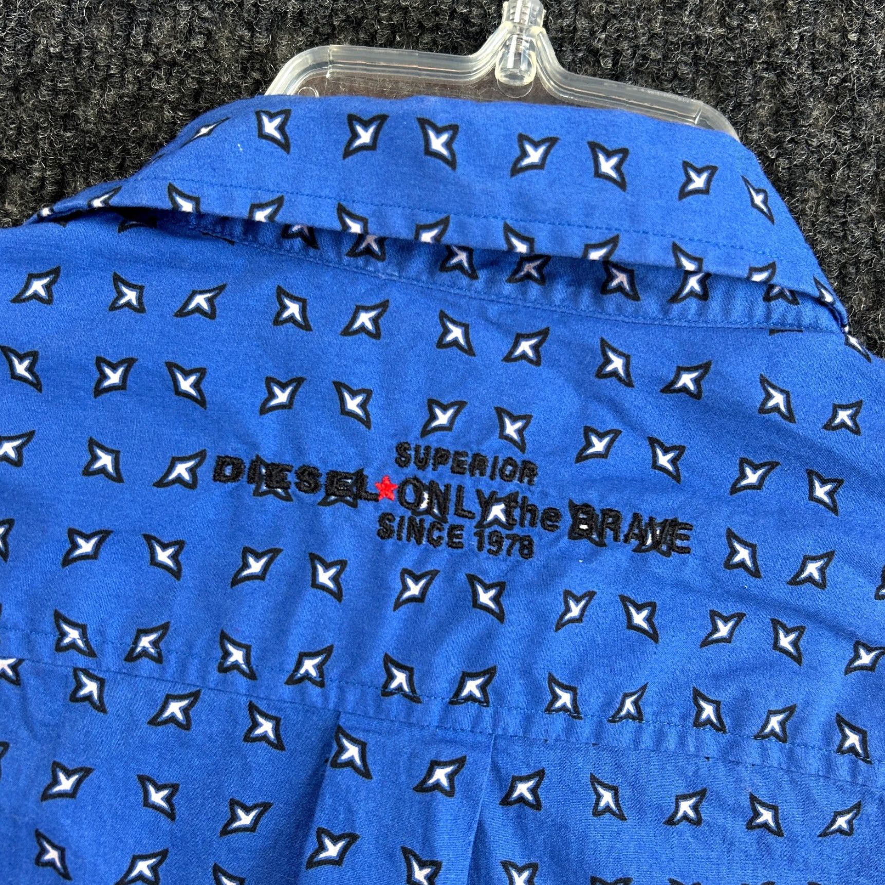 Diesel VINTAGE Diesel Button-Up Shirt Long Sleeve Blue All Over Print M Brav e Size US M / EU 48-50 / 2 - 5 Thumbnail