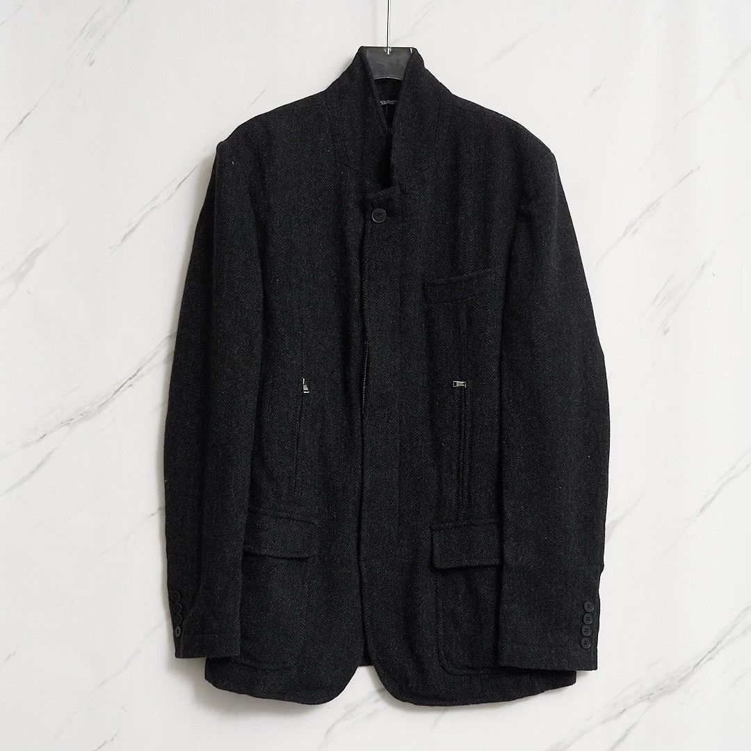 Dolce & Gabbana Dolce&Gabbana Men's Herringbone Wool Coat Size US M / EU 48-50 / 2 - 1 Thumbnail