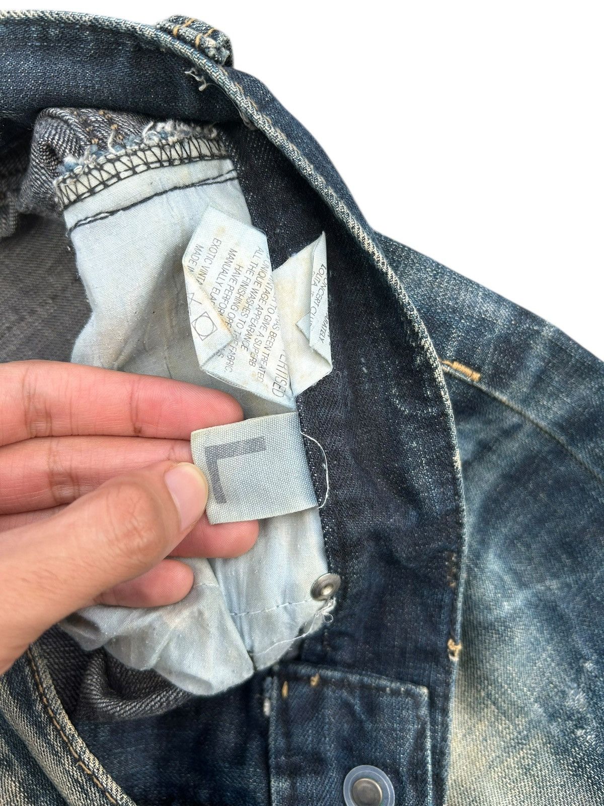 Kapital Flare Yoshitomo Nara Lolita Distressed Denim Jeans Size US 34 / EU 50 - 13 Thumbnail