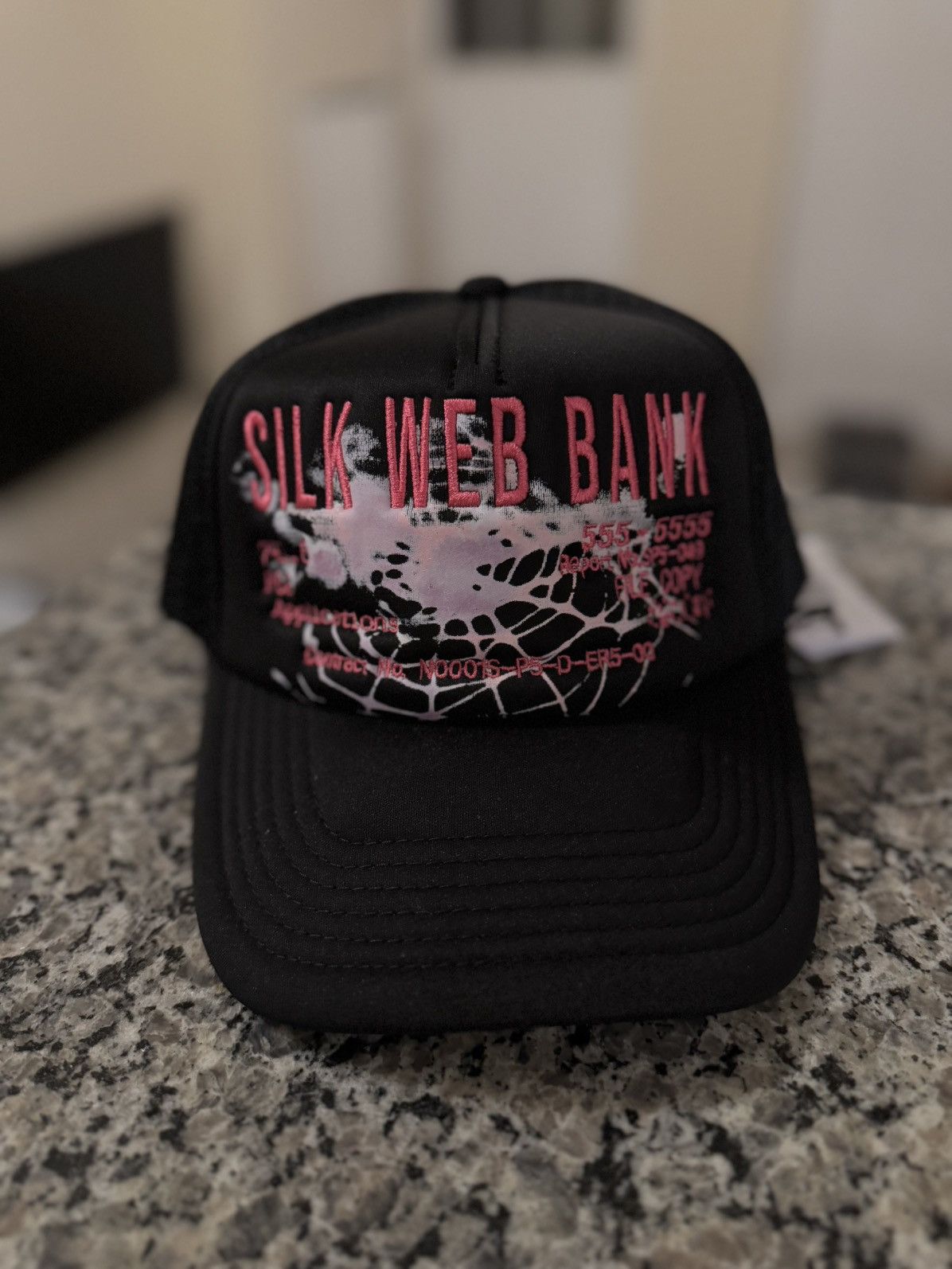 Sp5der Sp5der Worldwide “Silk Web” Black Pink SnapBack Hat Size ONE SIZE - 1 Thumbnail