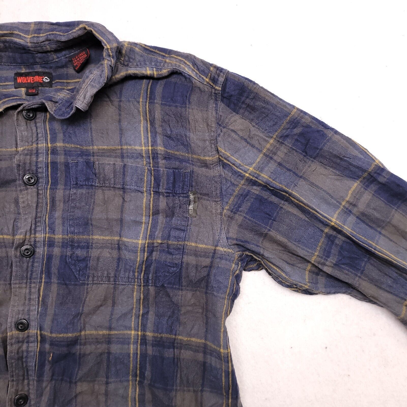 Wolverine Wolverine Madras Flannel Casual Shirt Mens Size Medium Blue Size US M / EU 48-50 / 2 - 5 Thumbnail