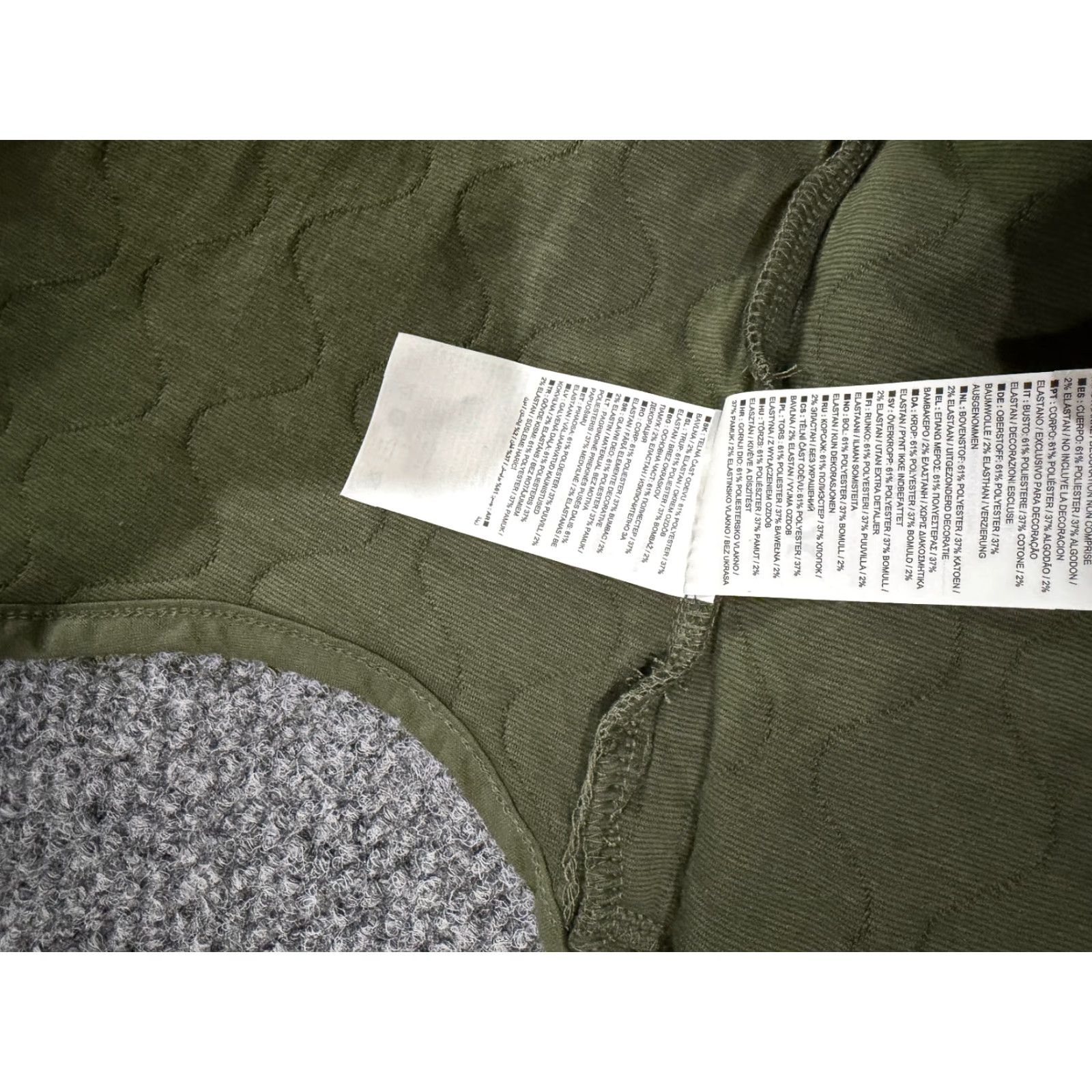Hurley Hurley Jacket Womens S Green Quilted Long Sleeve Belted Wrap Open Pockets Lined Polyester All Seasons Fall Spring Winter Baggy Regular Mens Womens Size S / US 4 / IT 40 - 6 Thumbnail