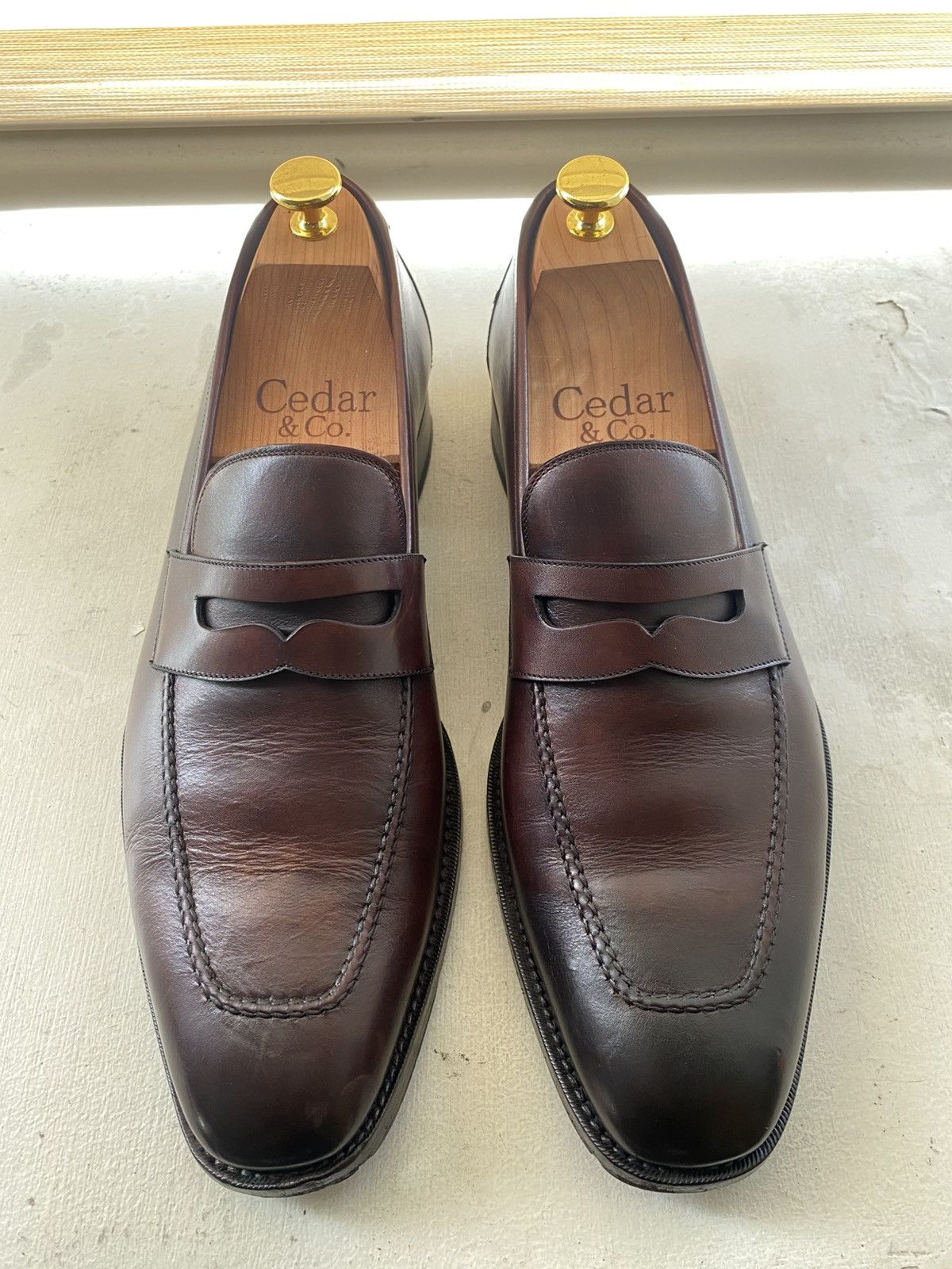 TOM FORD - Wessex Leather Penny Loafers - Dark brown