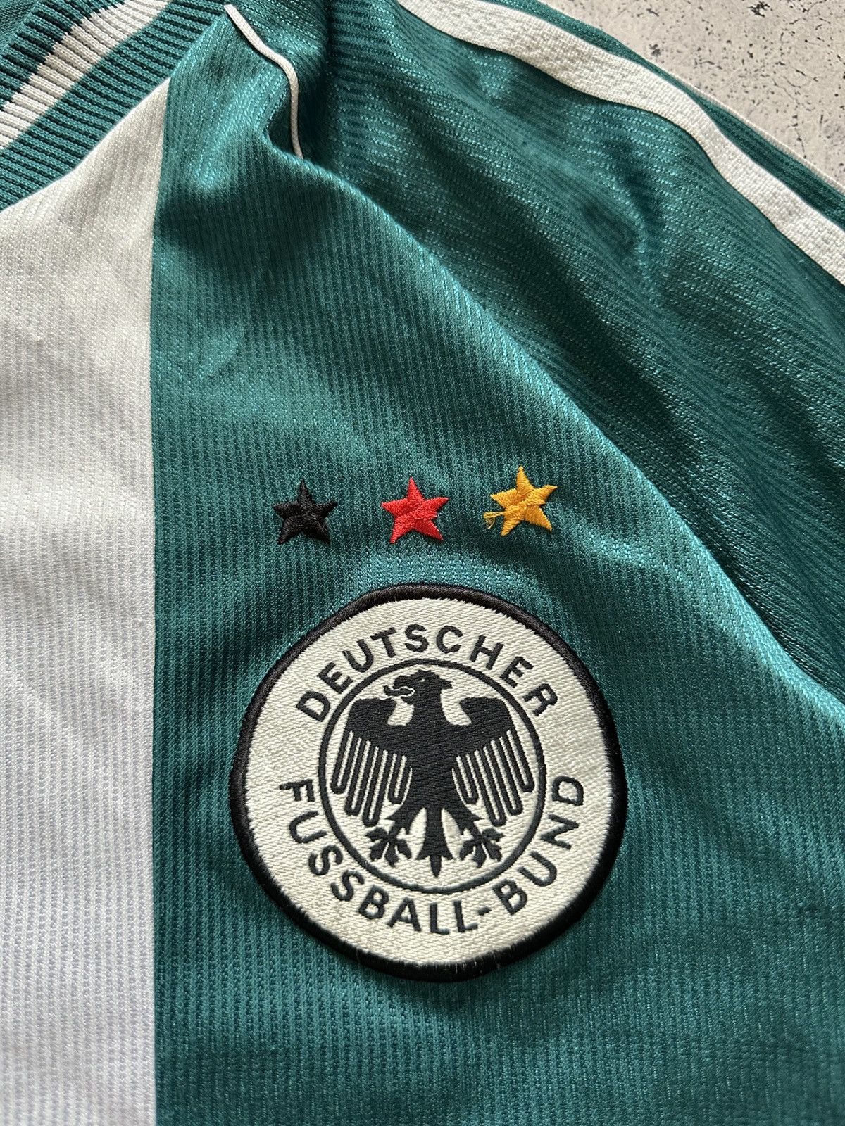 Adidas RARE🔥1998 Vintage Adidas Germany Deutscher Fussball Bund Size US XL / EU 56 / 4 - 4 Thumbnail