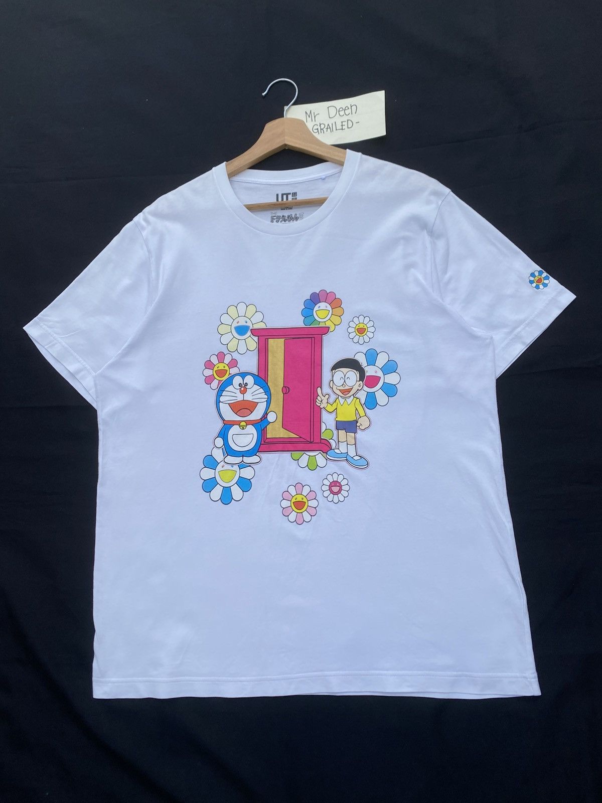 Takashi Murakami × Uniqlo Rare Uniqlo x Takashi Murakami Doraemon White Tshirt Size US XL / EU 56 / 4 - 4 Thumbnail