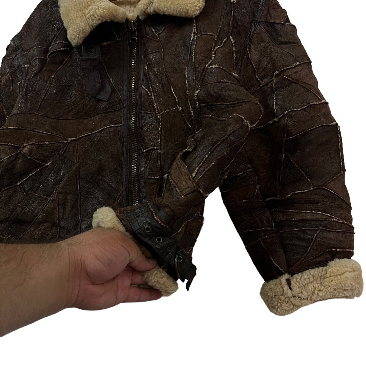 Japanese Brand 🔥VINTAGE SHEARLING B3 JACKET PATCH WORK HAI SPORTING GEAR Size US M / EU 48-50 / 2 - 4 Thumbnail