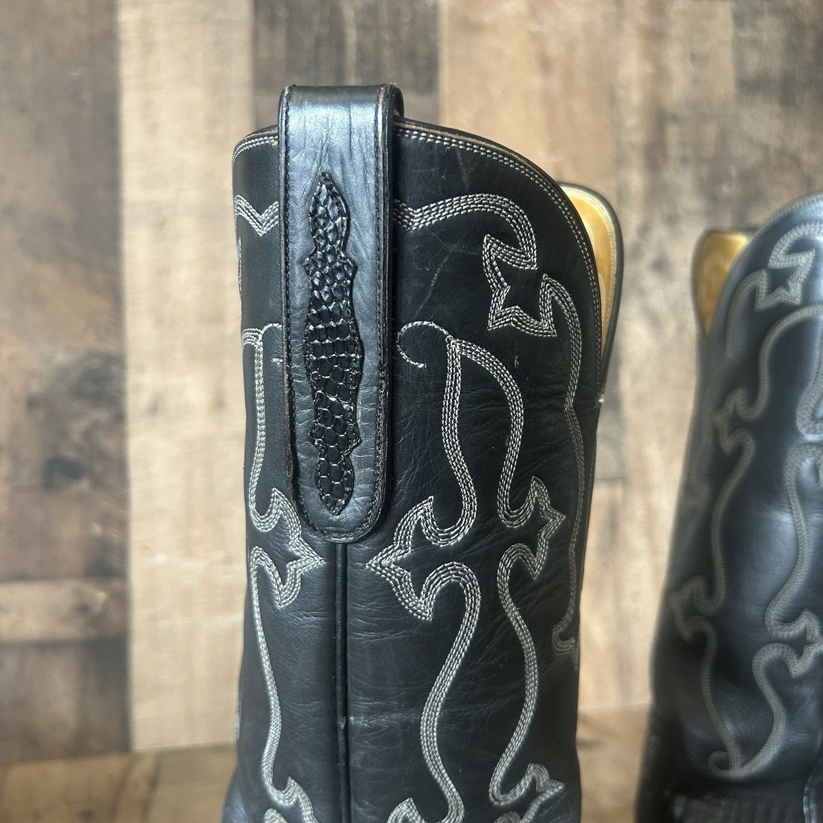 Vintage Falconhead Vintage Teju Lizard Black Cowboy Boots Womens 6 C Size US 6 / IT 36 - 11 Thumbnail